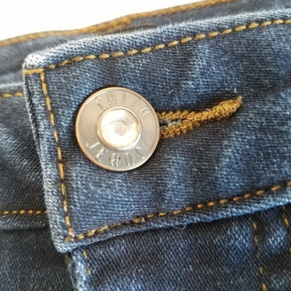 Faith Jeans High Rise Skinny Ankle Jeans SIZE 12 Dark Wash 32x26 Stretch - Picture 10 of 13
